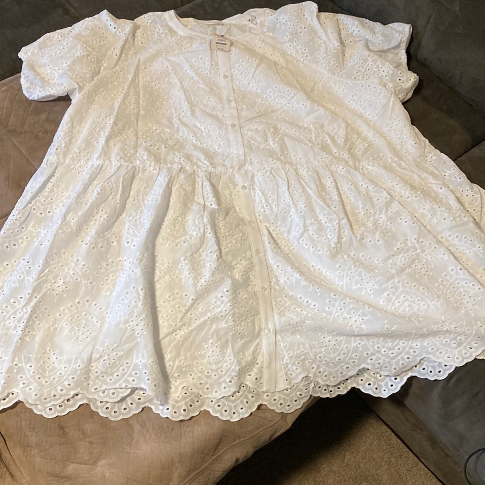 White button dress
